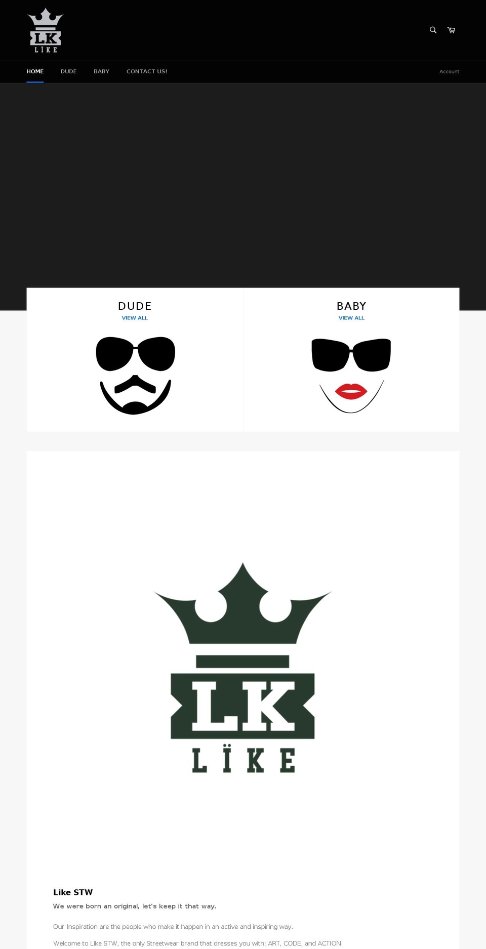 likestreetwear.com shopify website screenshot
