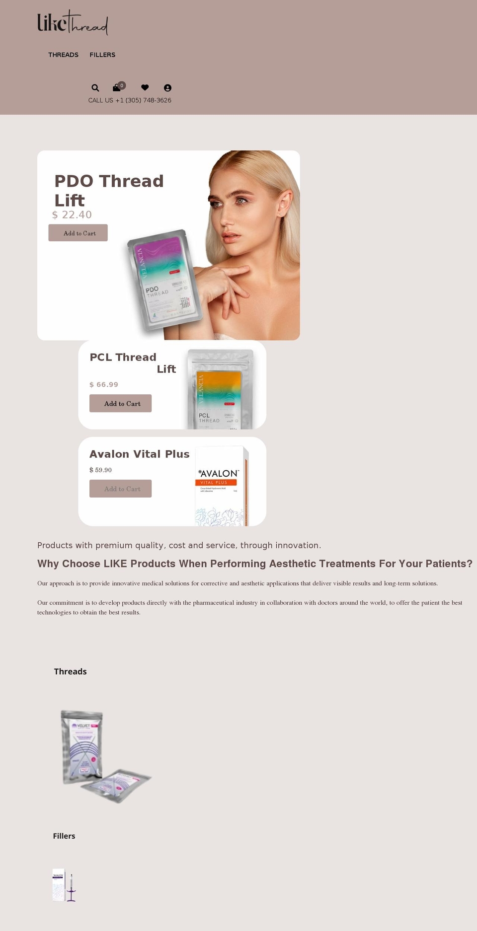 likethread.com shopify website screenshot