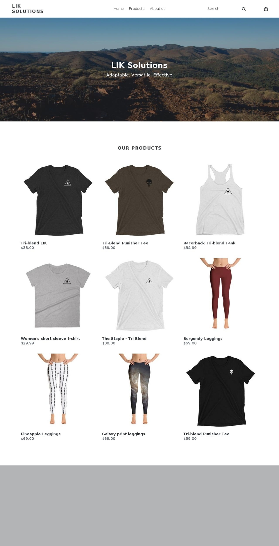 liksolutions.com — Shopify storefront screenshot