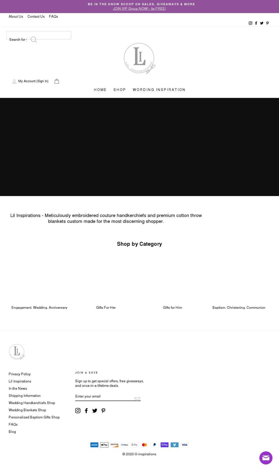 lil-inspirations.com shopify website screenshot