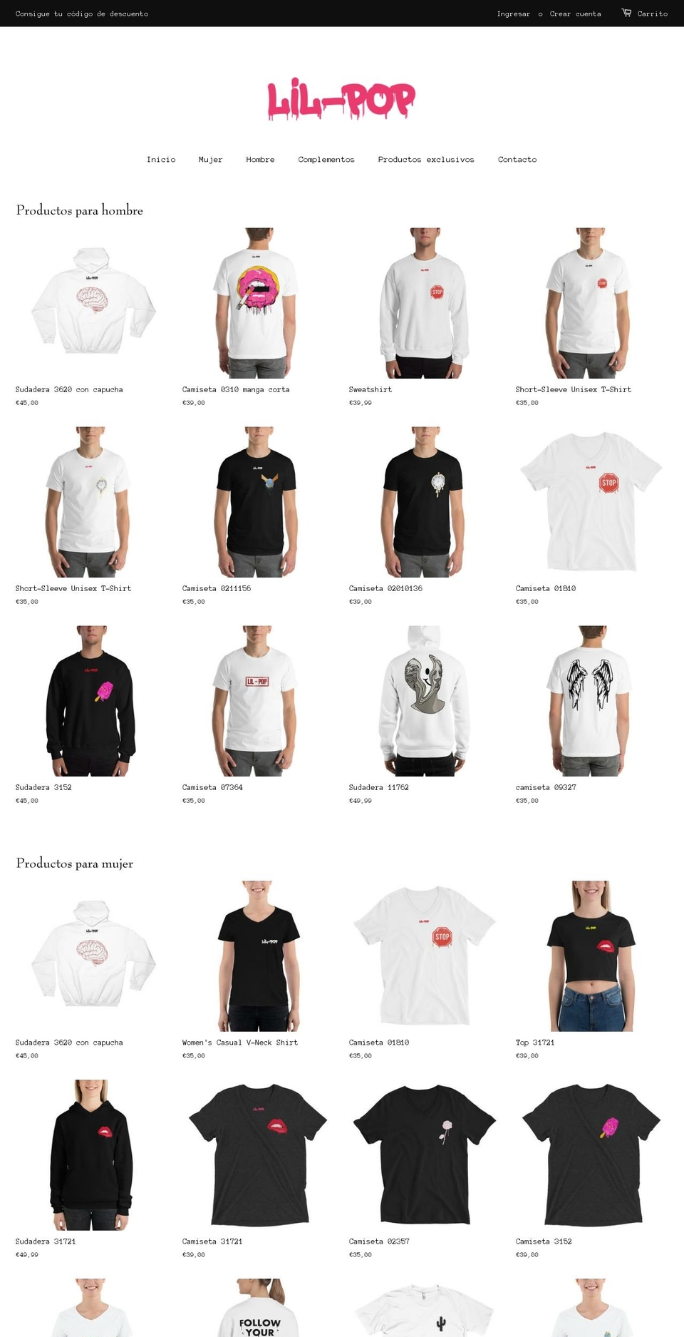 lil-pop.com — Shopify storefront screenshot