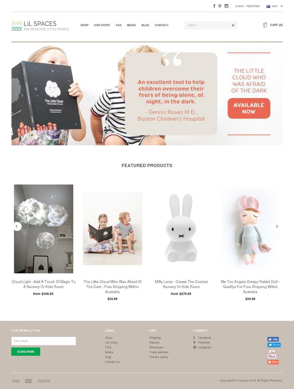 lil-spaces.myshopify.com — Shopify storefront screenshot