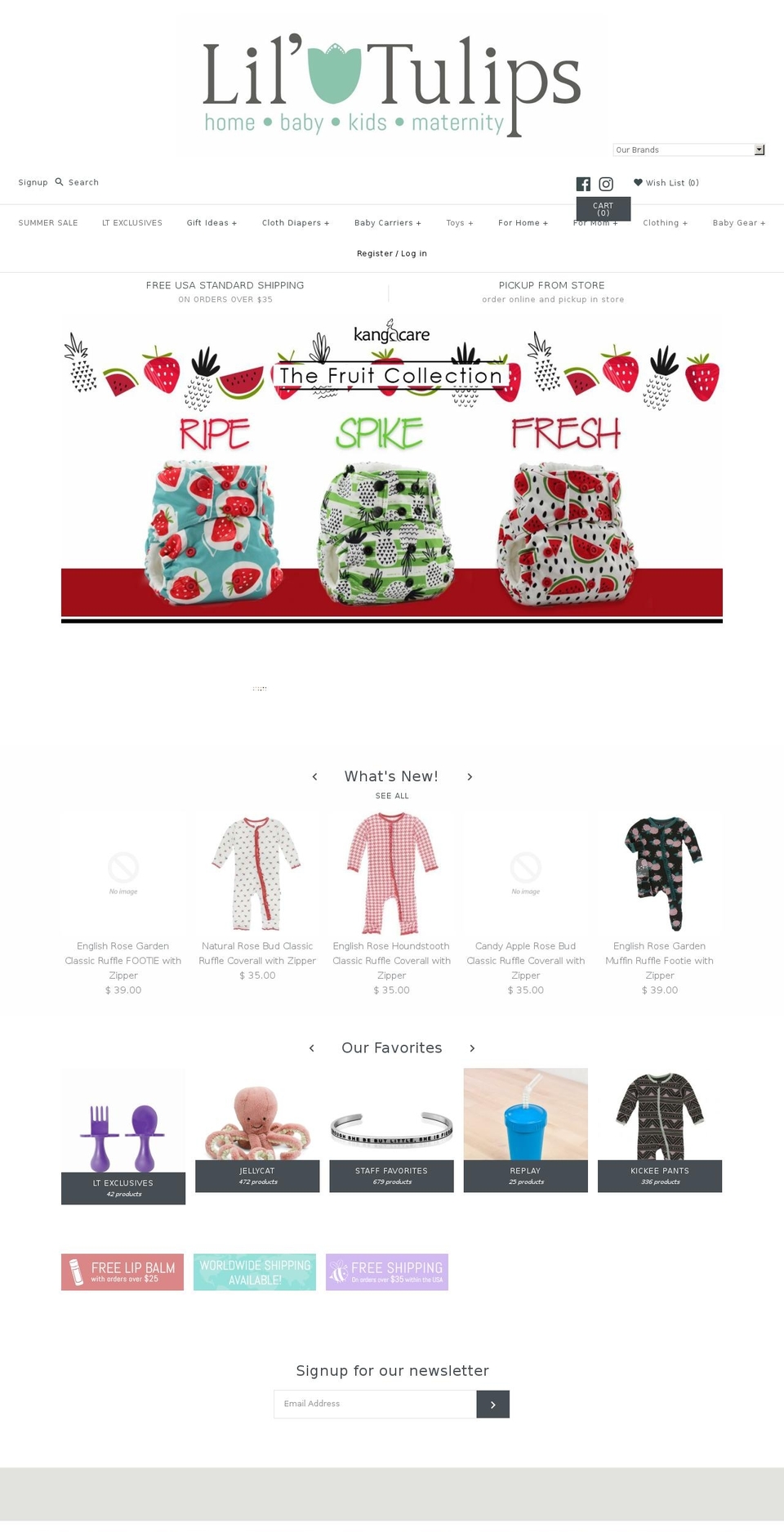 lil-tulips.com — Shopify storefront screenshot