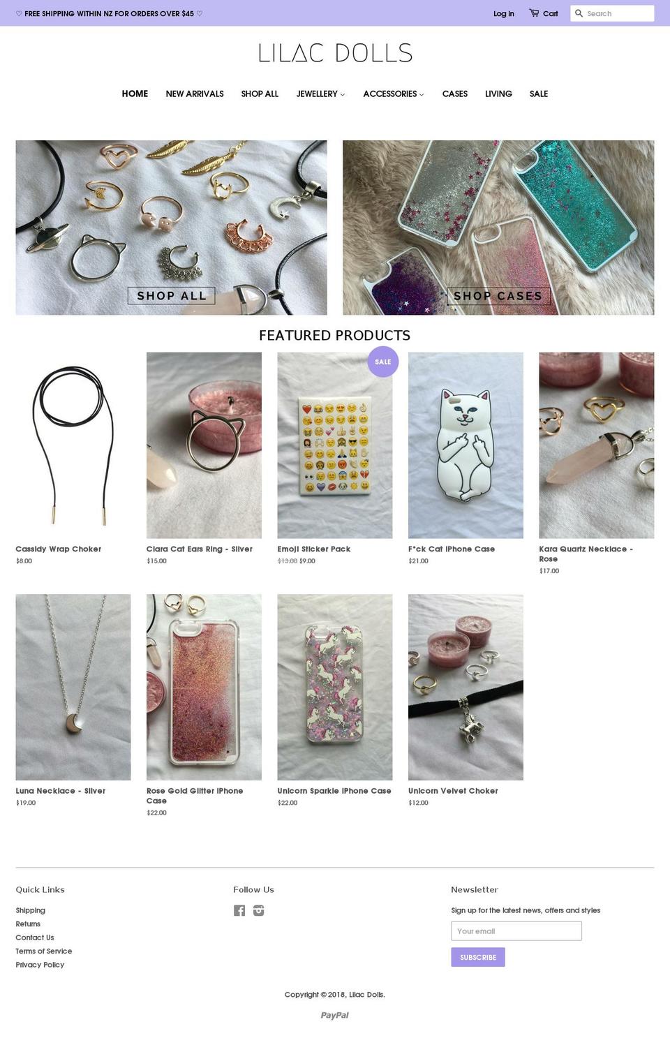 lilacdolls.com shopify website screenshot