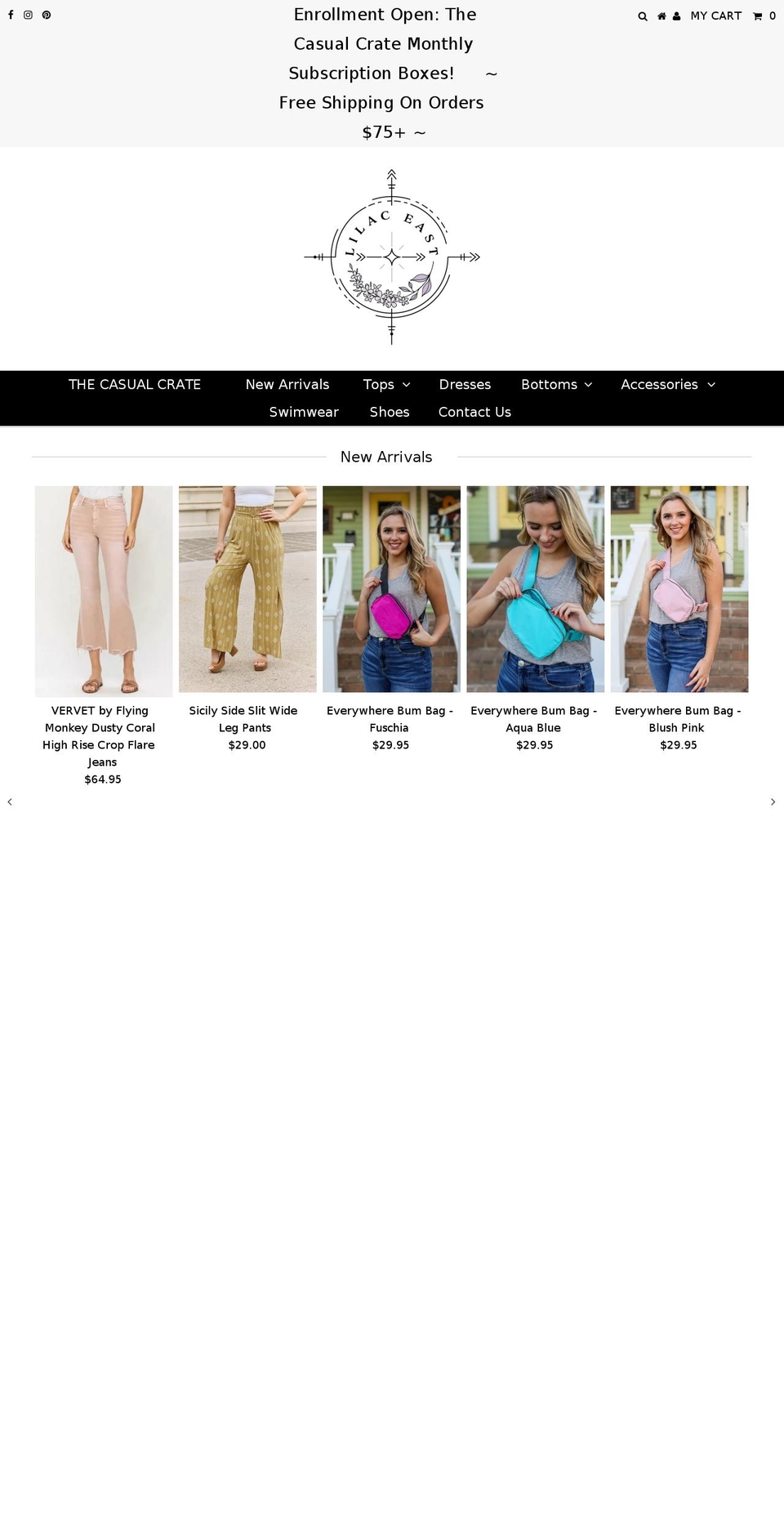 lilaceast.com shopify website screenshot
