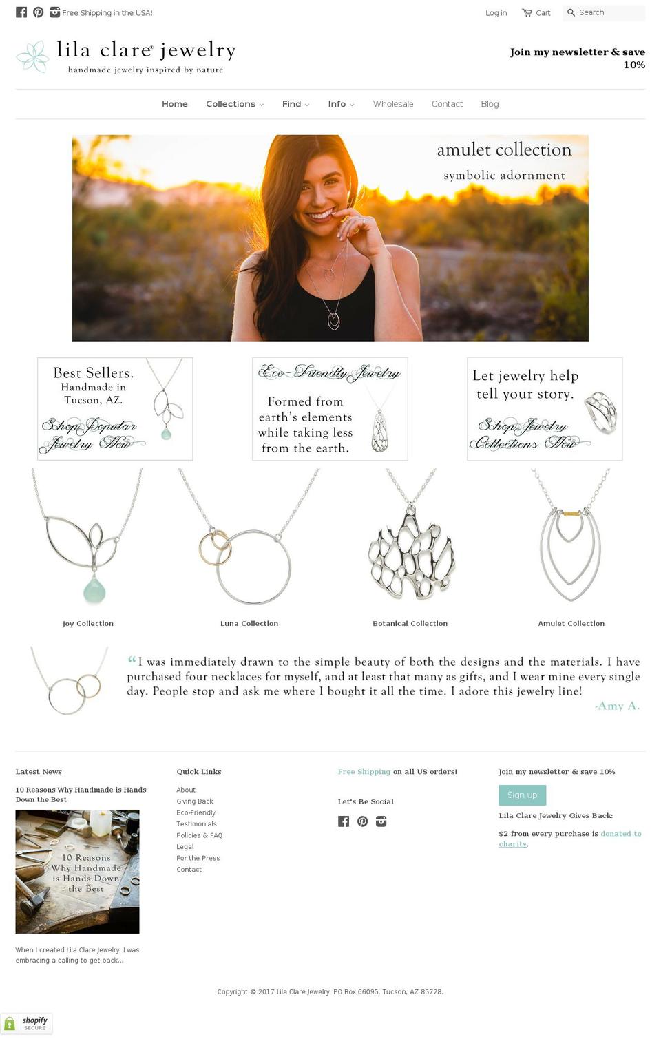 lilaclare.com shopify website screenshot