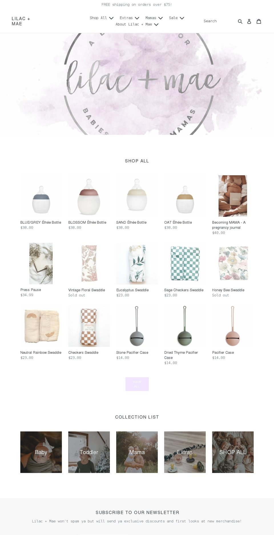 lilacmaeminot.com shopify website screenshot