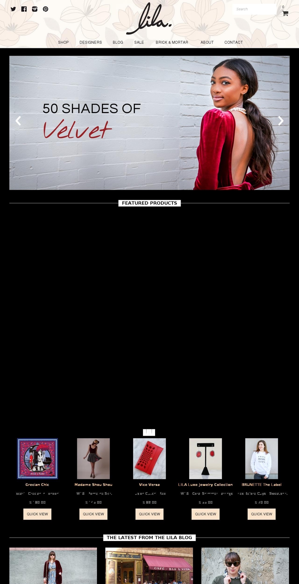 lilafashioninternational.com shopify website screenshot