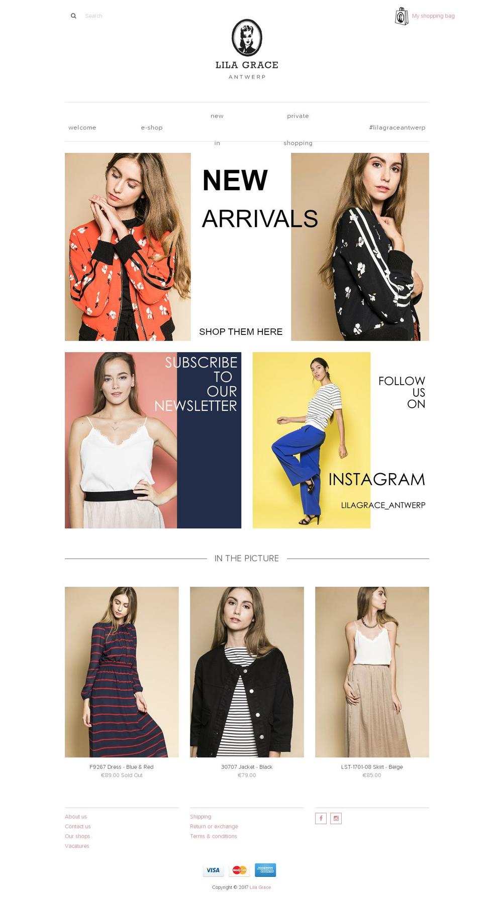 lilagraceantwerp.com shopify website screenshot