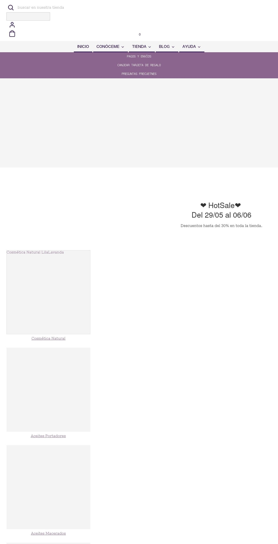 lilalavanda.com — Shopify storefront screenshot