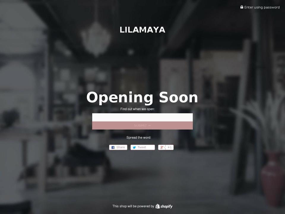 lilamaya.com — Shopify storefront screenshot