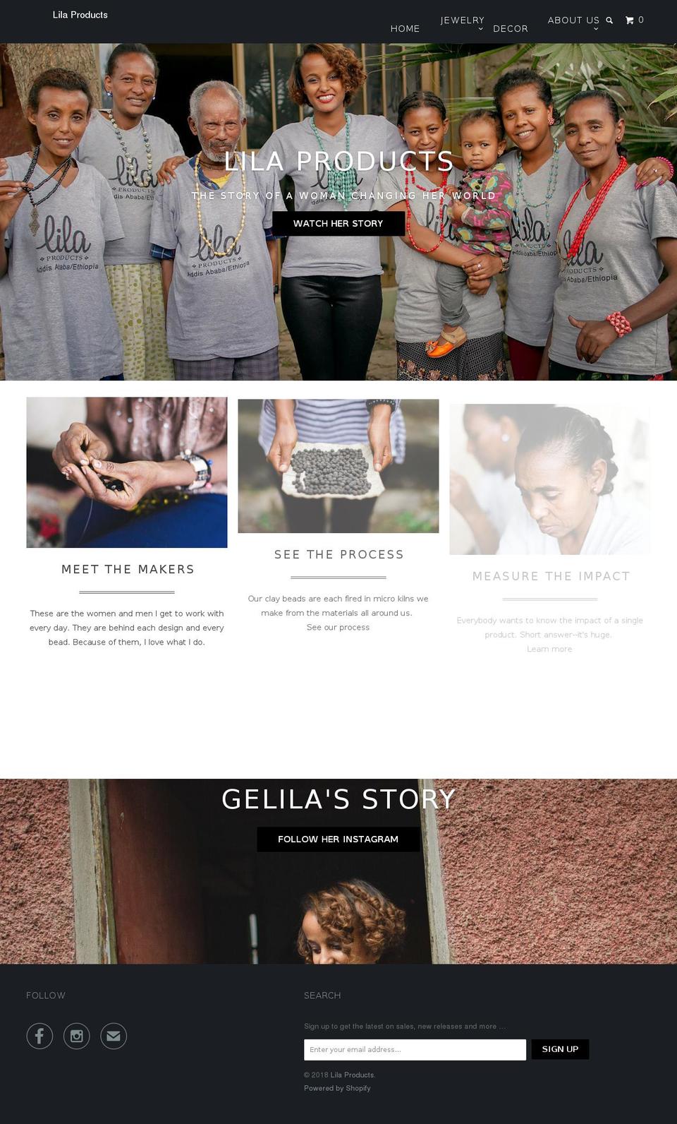lilaproducts.com shopify website screenshot