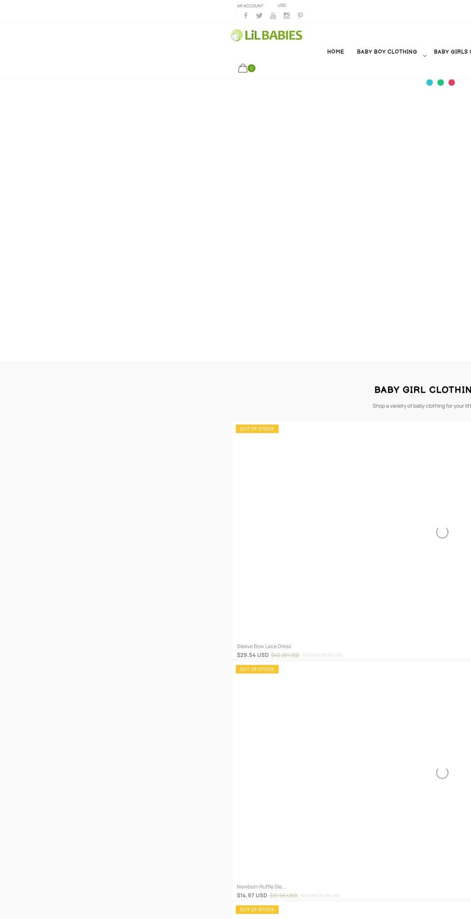 lilbabies.com shopify website screenshot