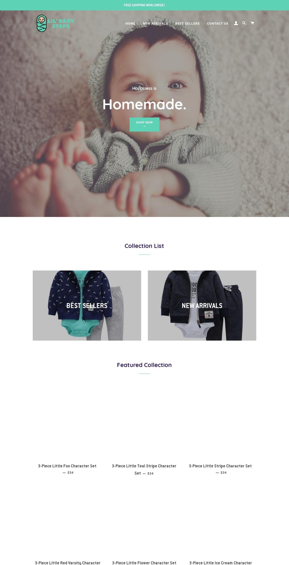 lilbabysteps.com — Shopify storefront screenshot