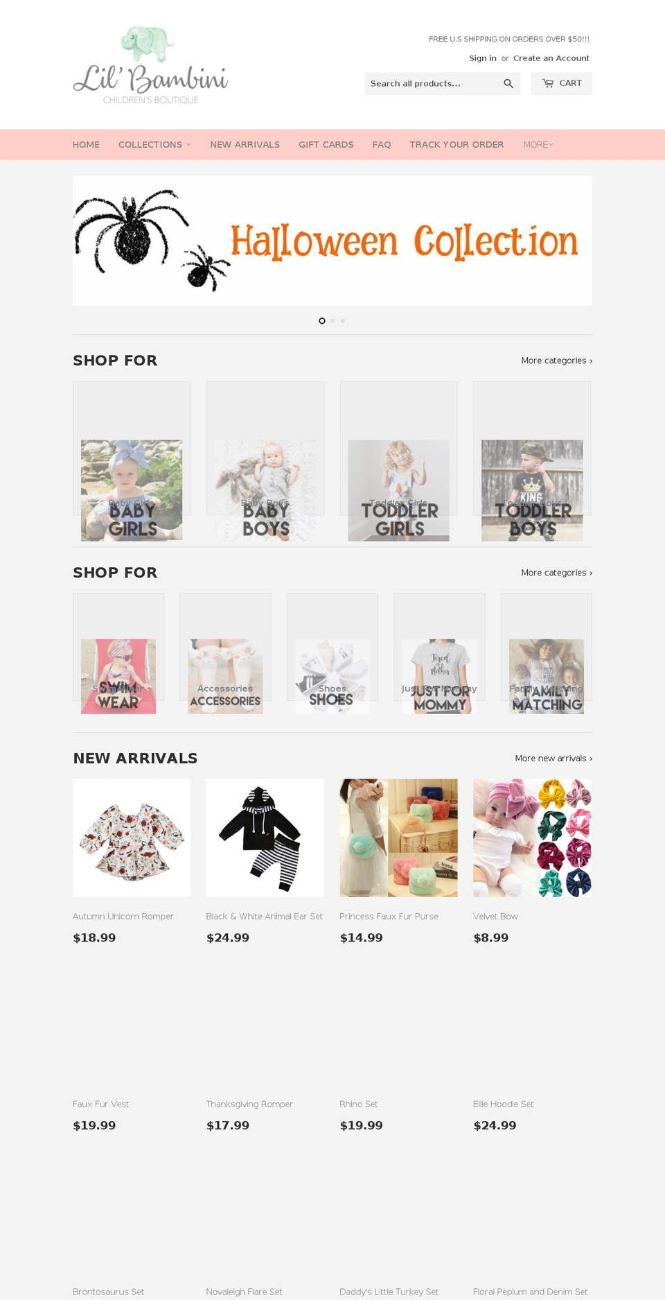 lilbambini.com — Shopify storefront screenshot