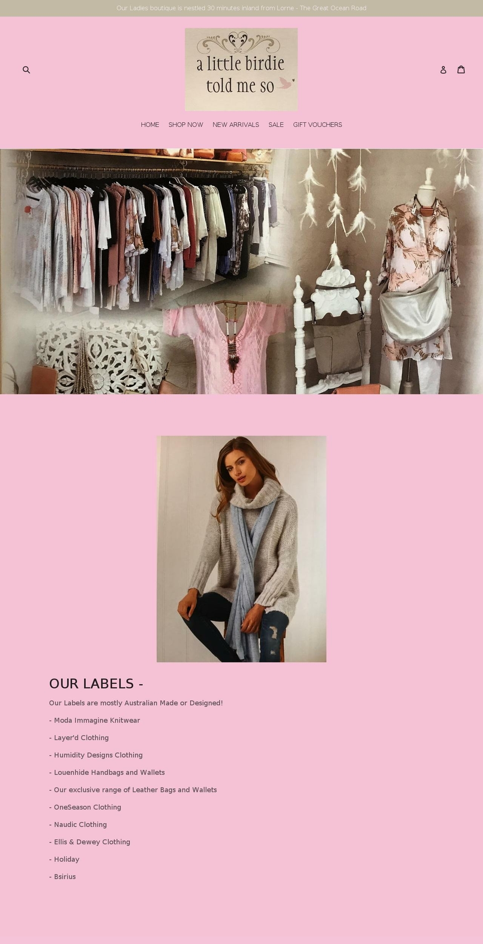 lilbirdiebirre.com — Shopify storefront screenshot