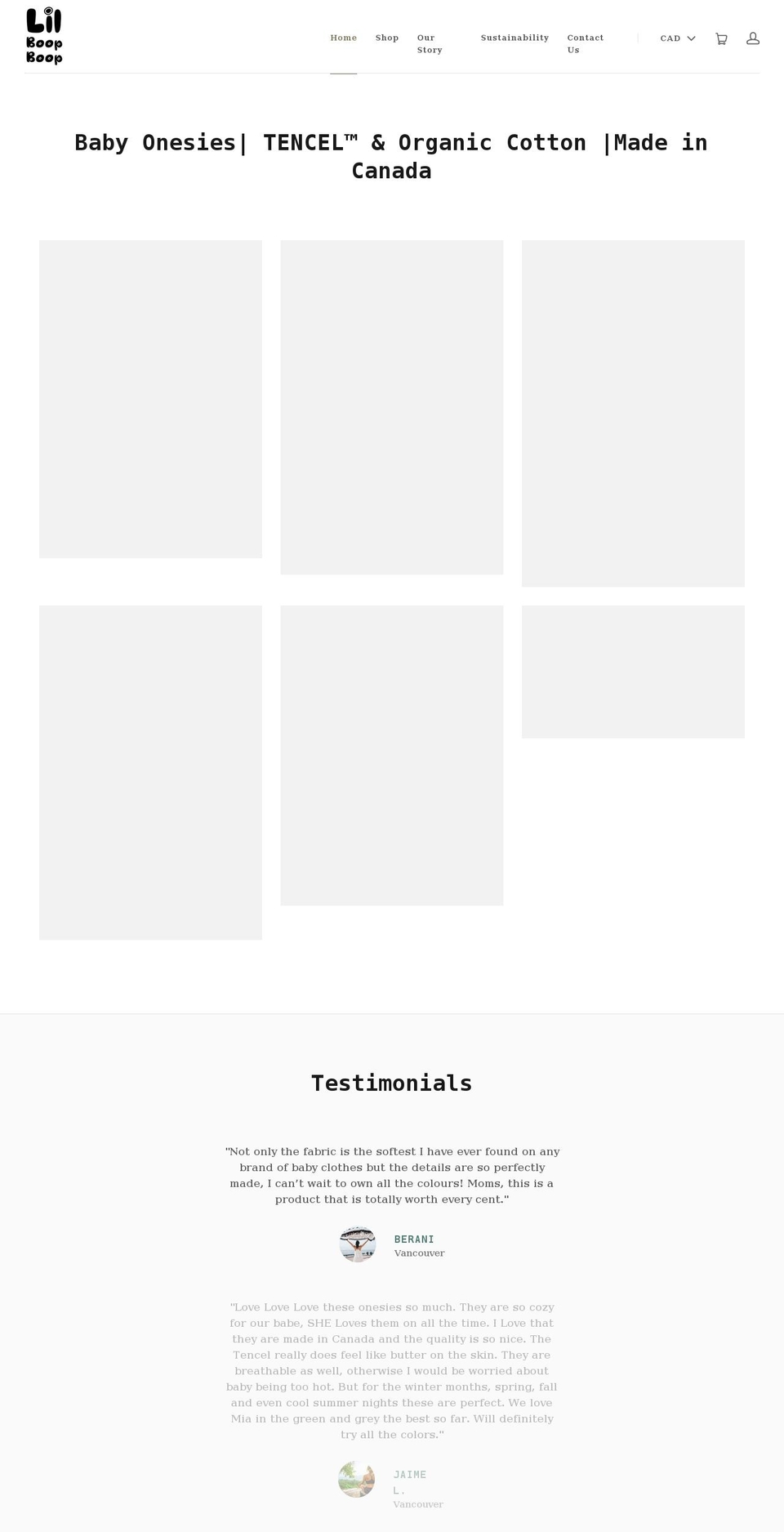 lilboopboop.com shopify website screenshot