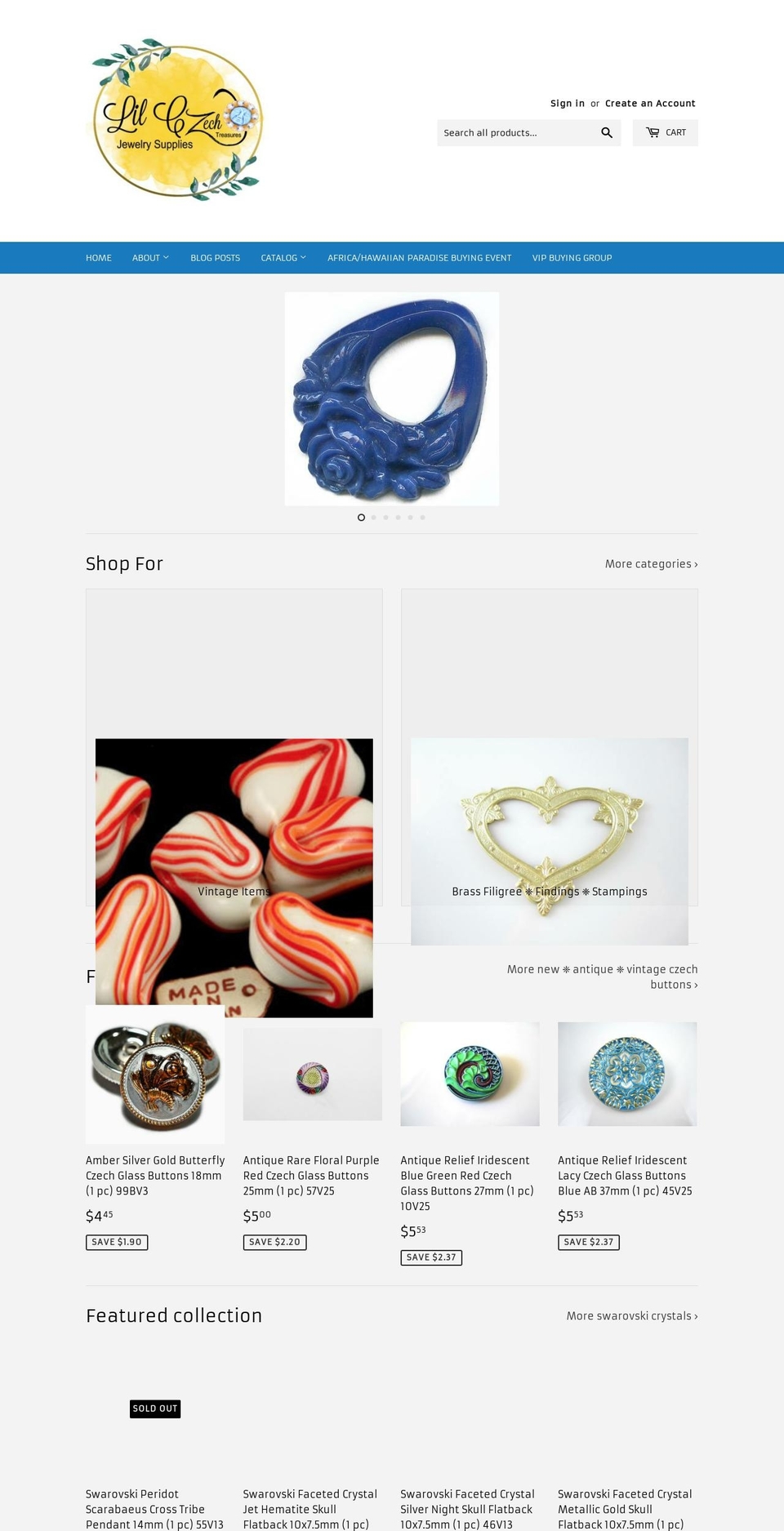 lilczechtreasures.com — Shopify storefront screenshot