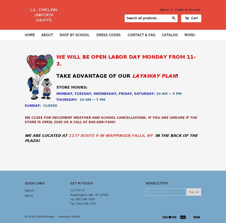 lildarlingshoppe.com — Shopify storefront screenshot
