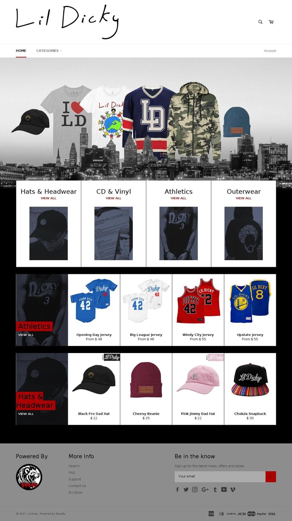 Icon Shopify theme site example lildickymerch.com