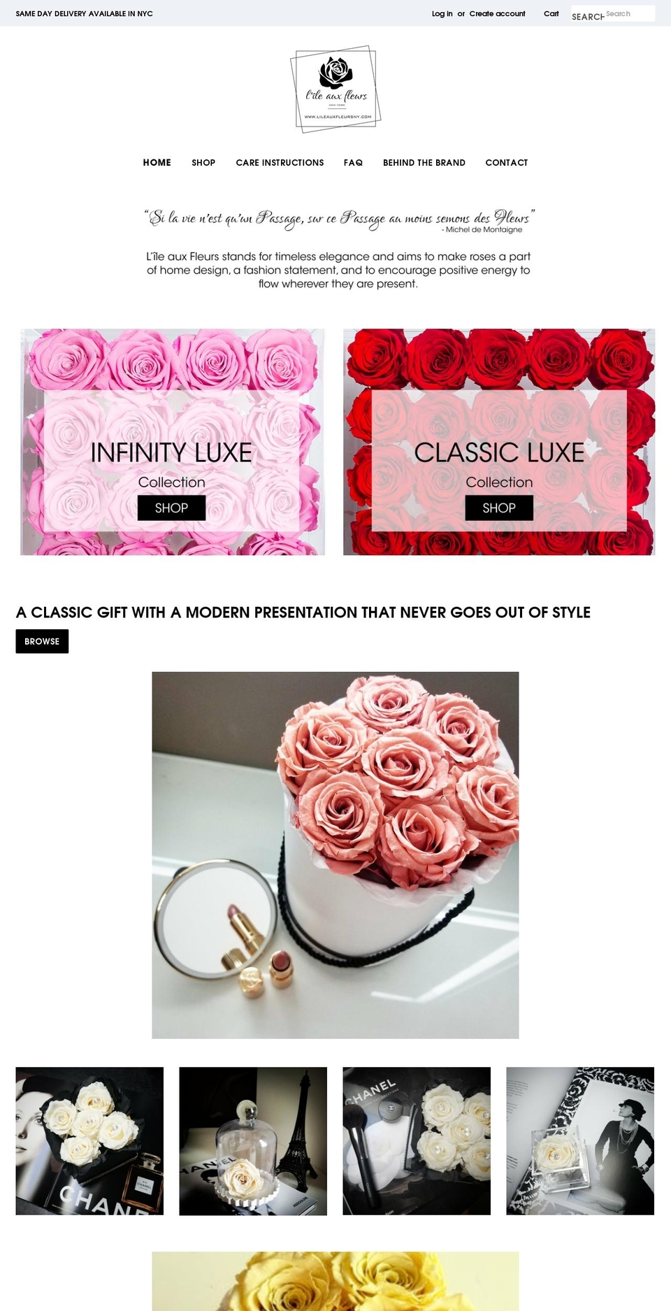lileauxfleursny.com shopify website screenshot