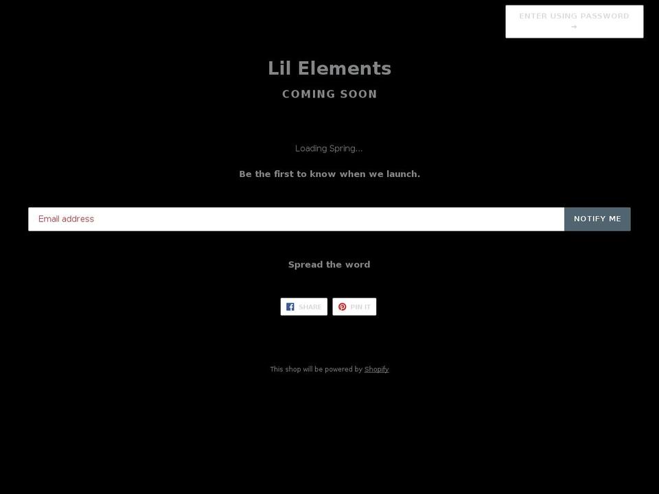 lilelements.com.au shopify website screenshot