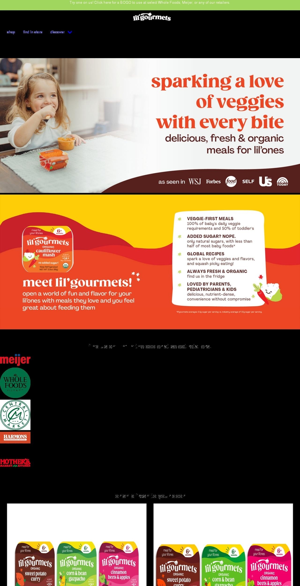 lilgbabyfood.com — Shopify storefront screenshot