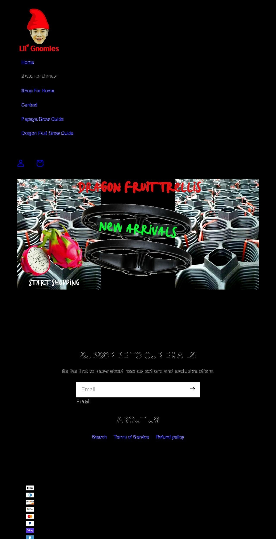 lilgnomies.com shopify website screenshot