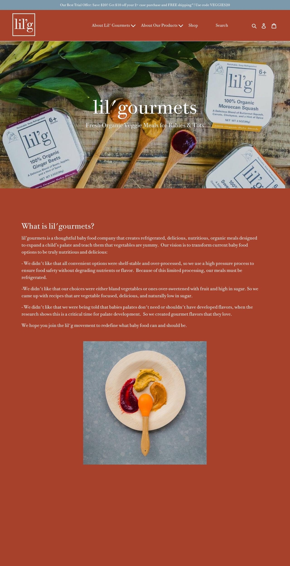 lilgourmetsfood.com — Shopify storefront screenshot
