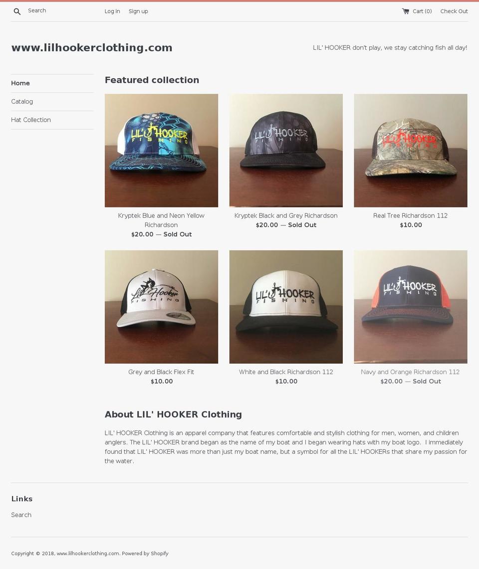 lilhookerclothing.com — Shopify storefront screenshot