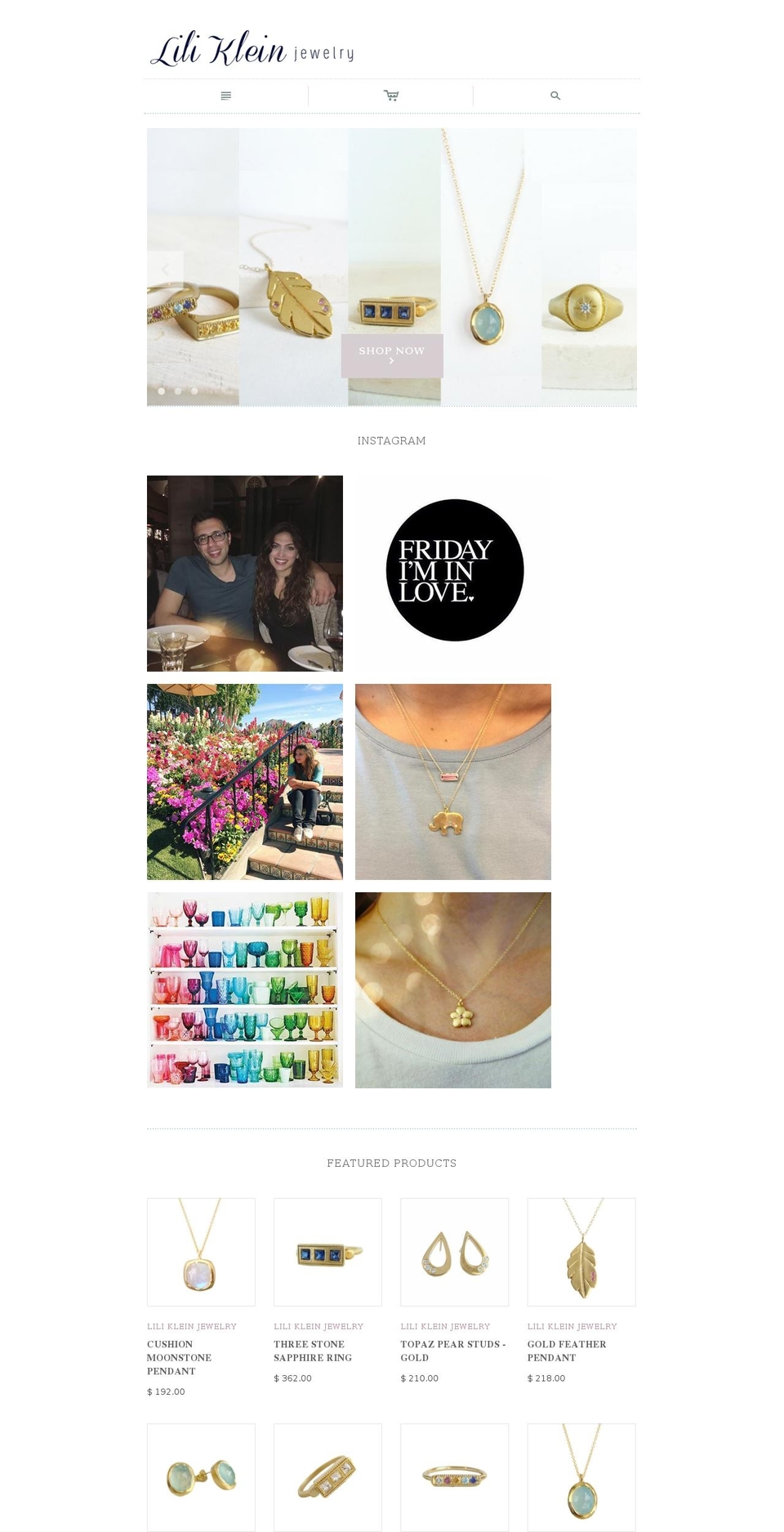 lilianaklein.com shopify website screenshot