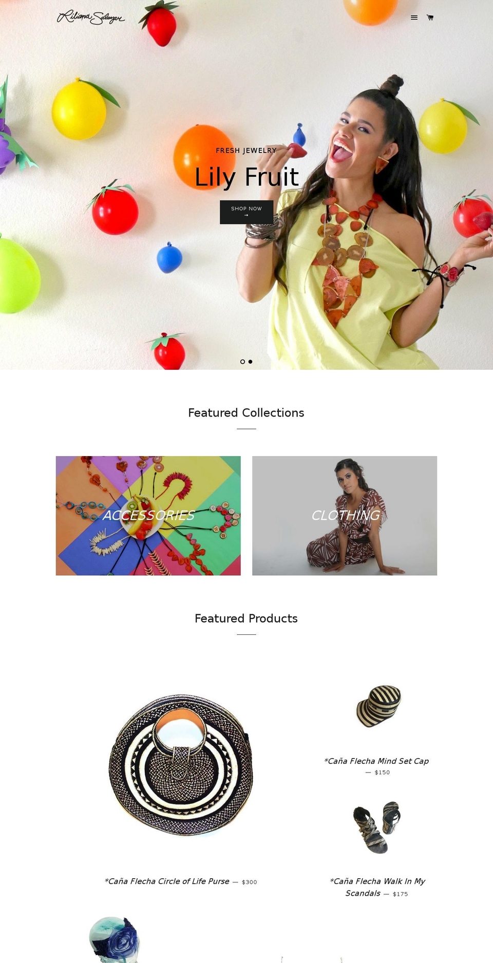 lilianasalazar.com — Shopify storefront screenshot