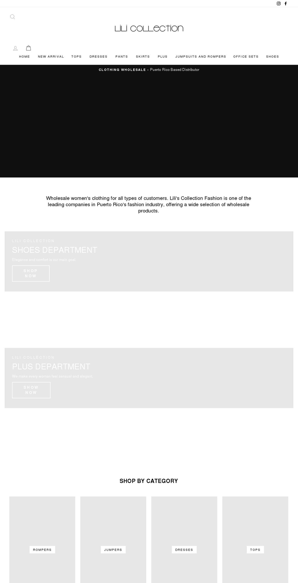 lilicollectionfashion.com shopify website screenshot