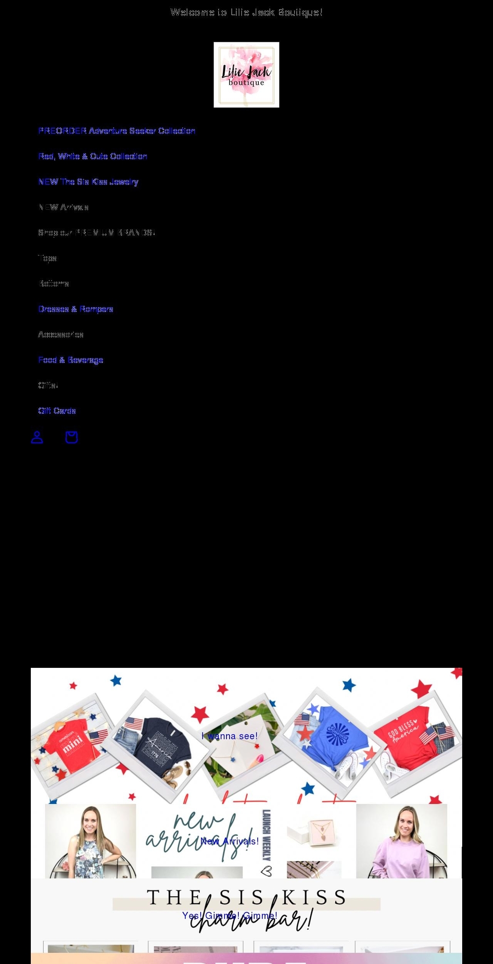 liliejack.com shopify website screenshot