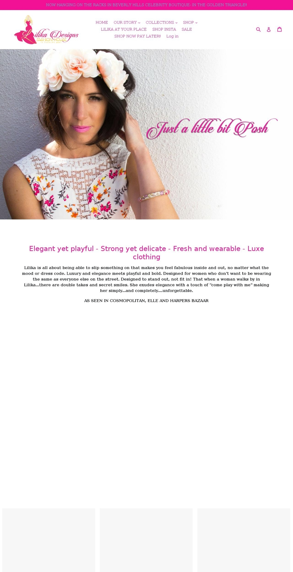 lilikadesigns.com — Shopify storefront screenshot