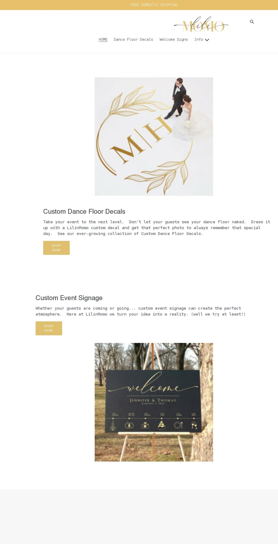 lilinmomo.com shopify website screenshot
