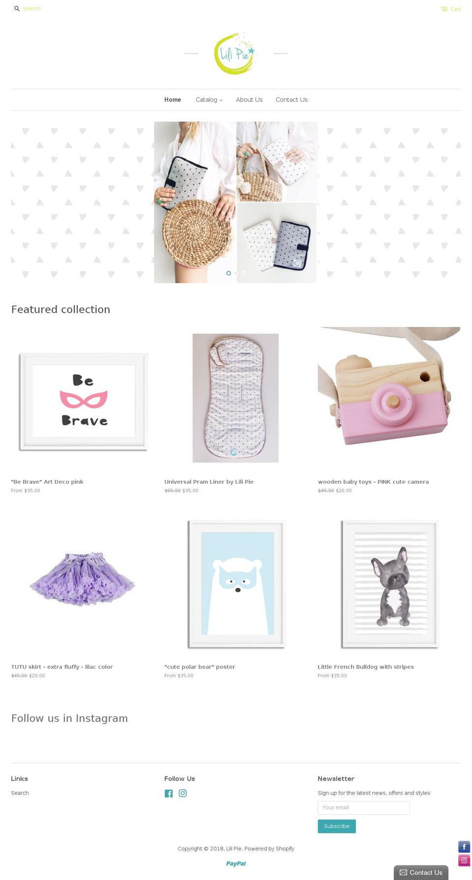 lilipie.net shopify website screenshot