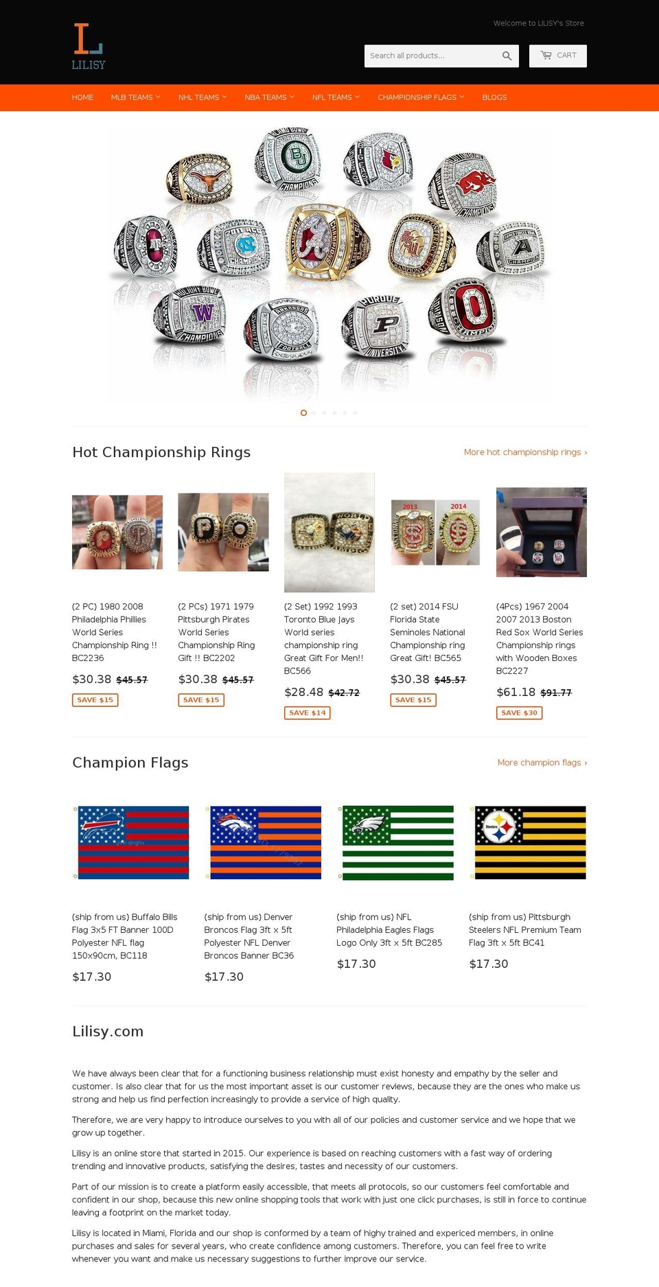 lilisy.com shopify website screenshot