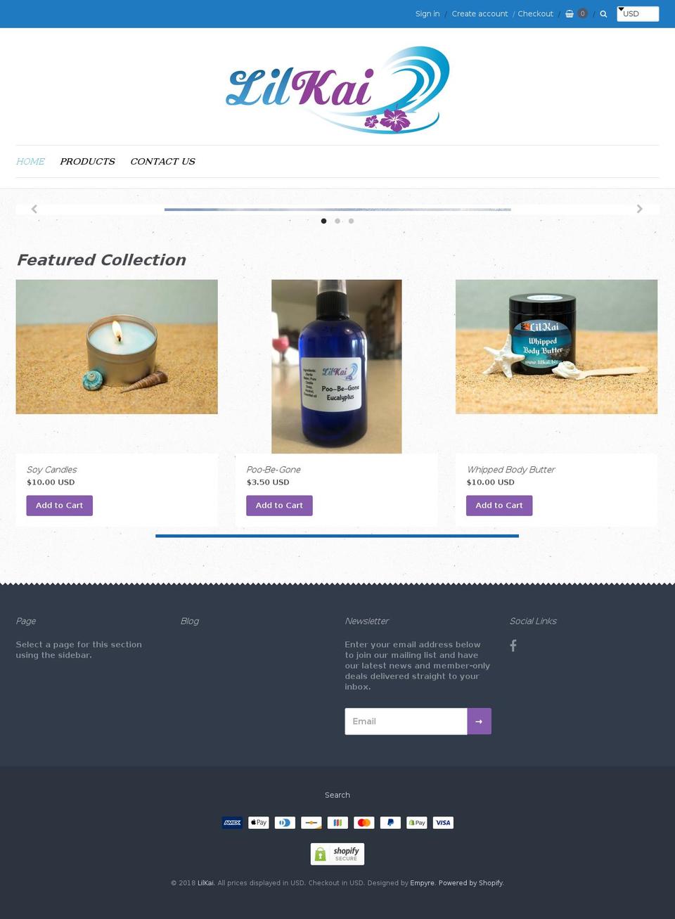 lilkai.biz shopify website screenshot