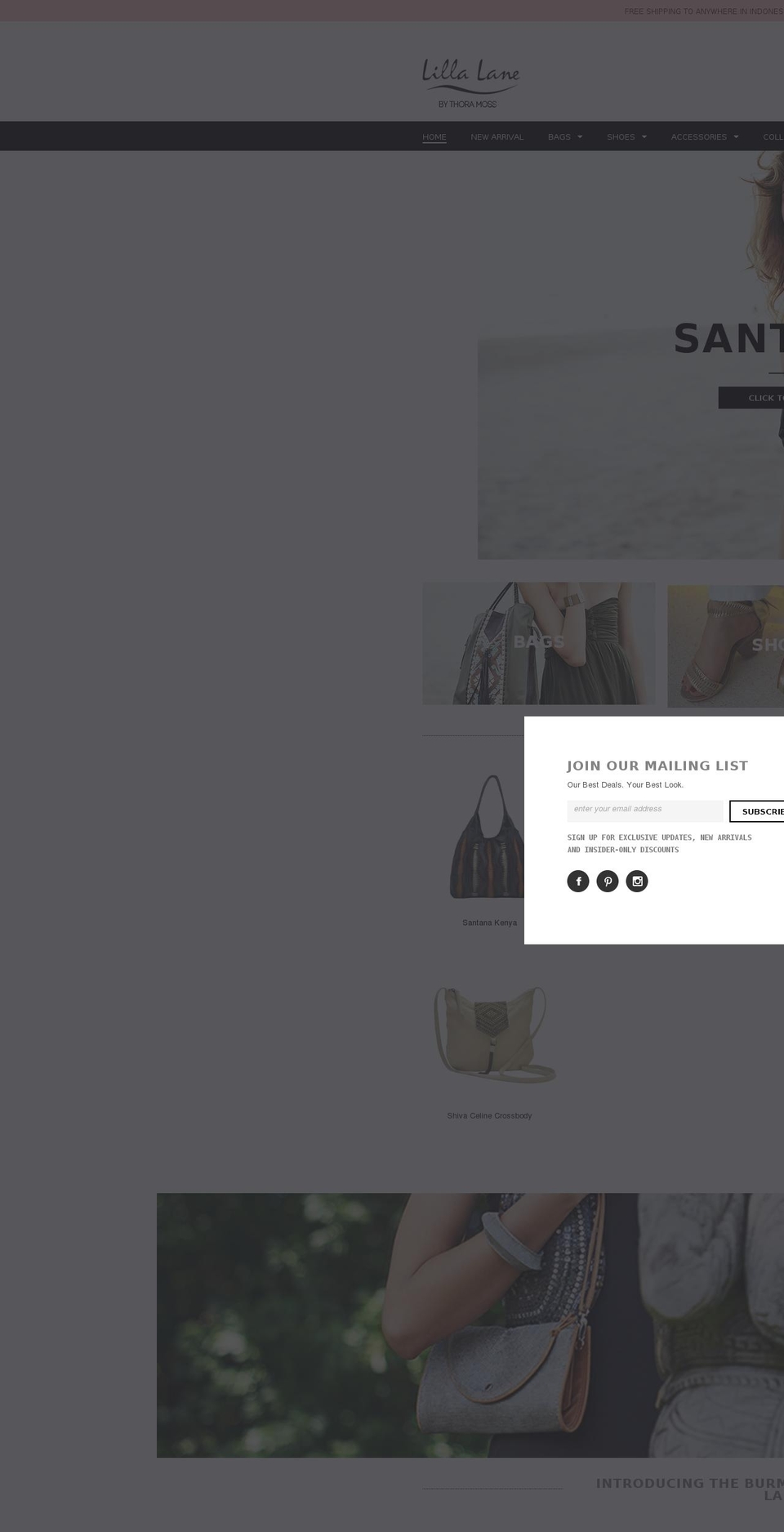 lillalane.com shopify website screenshot