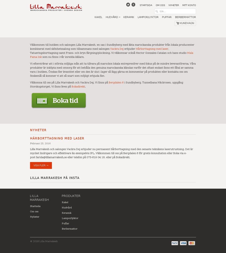 lillamarrakesh.se shopify website screenshot