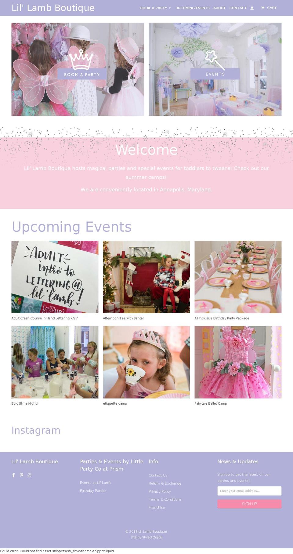 lillambshop.com — Shopify storefront screenshot
