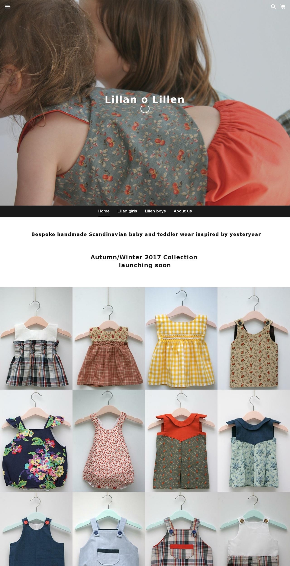 lillanochlillen.com — Shopify storefront screenshot