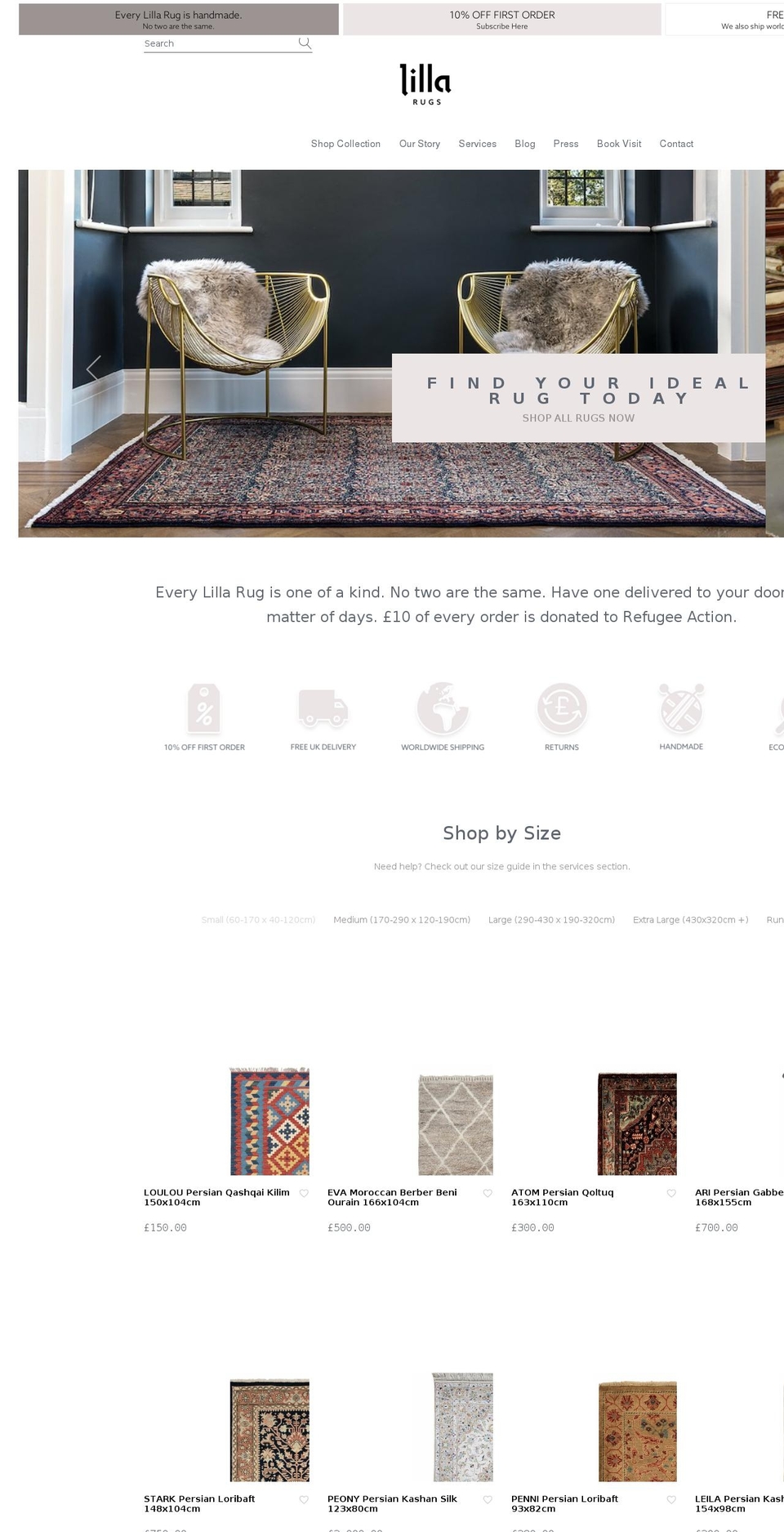 content Shopify theme site example lillarugs.com