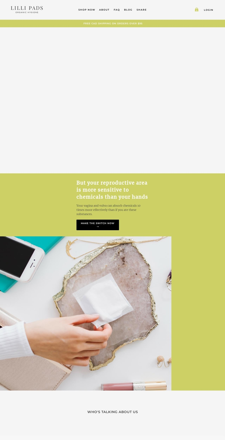 lilli-pads.ca shopify website screenshot