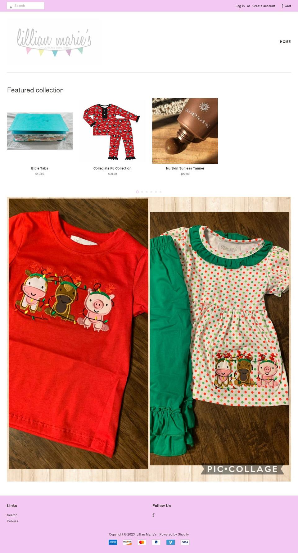 lillianmariesboutique.com shopify website screenshot