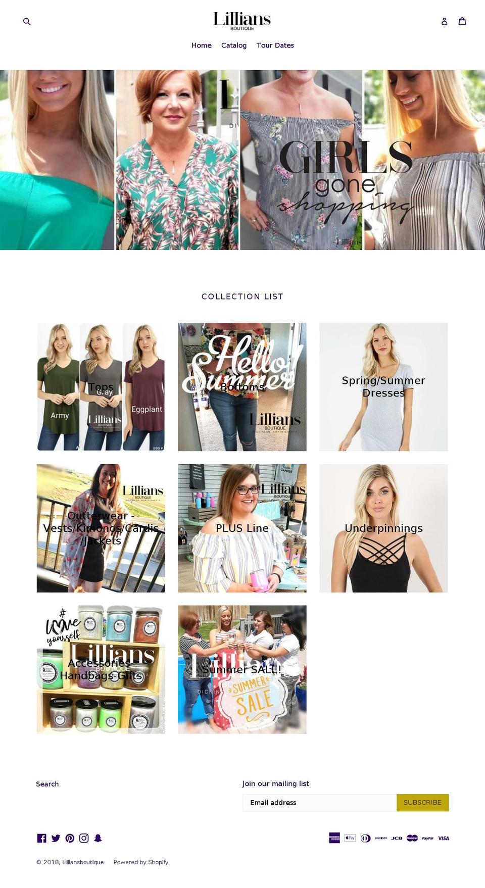 lilliansboutique.com — Shopify storefront screenshot