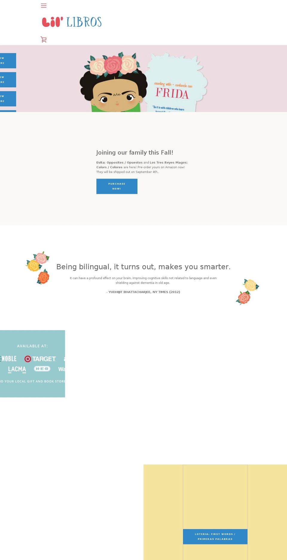 lillibros.com shopify website screenshot