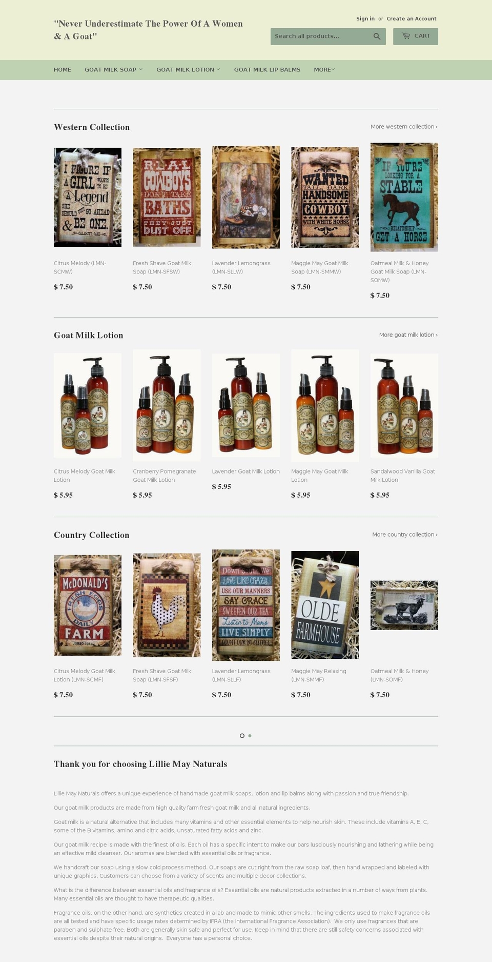 lilliemaynaturals.com shopify website screenshot