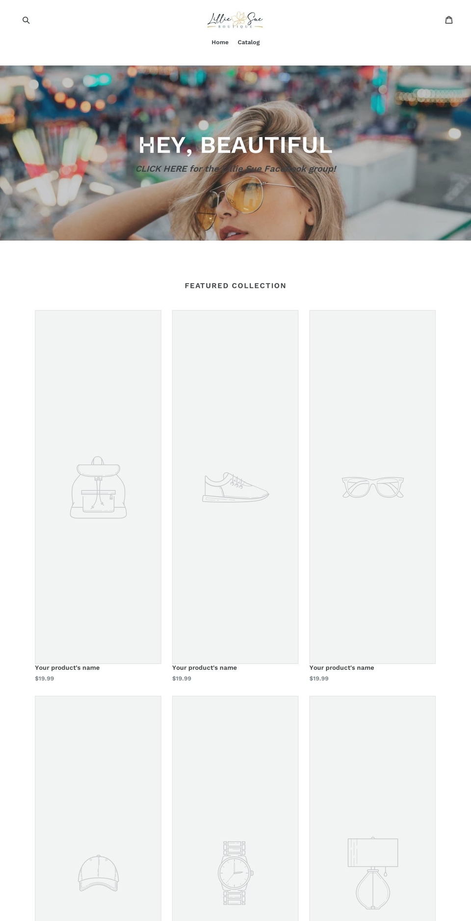 lilliesuetheboutique.com — Shopify storefront screenshot